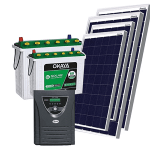 Solar inverter combo (Microtek 2kW Inverter, 4x 330W Panels, and 2x 150Ah Batteries) by Pai Power Solutions